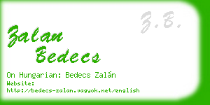 zalan bedecs business card